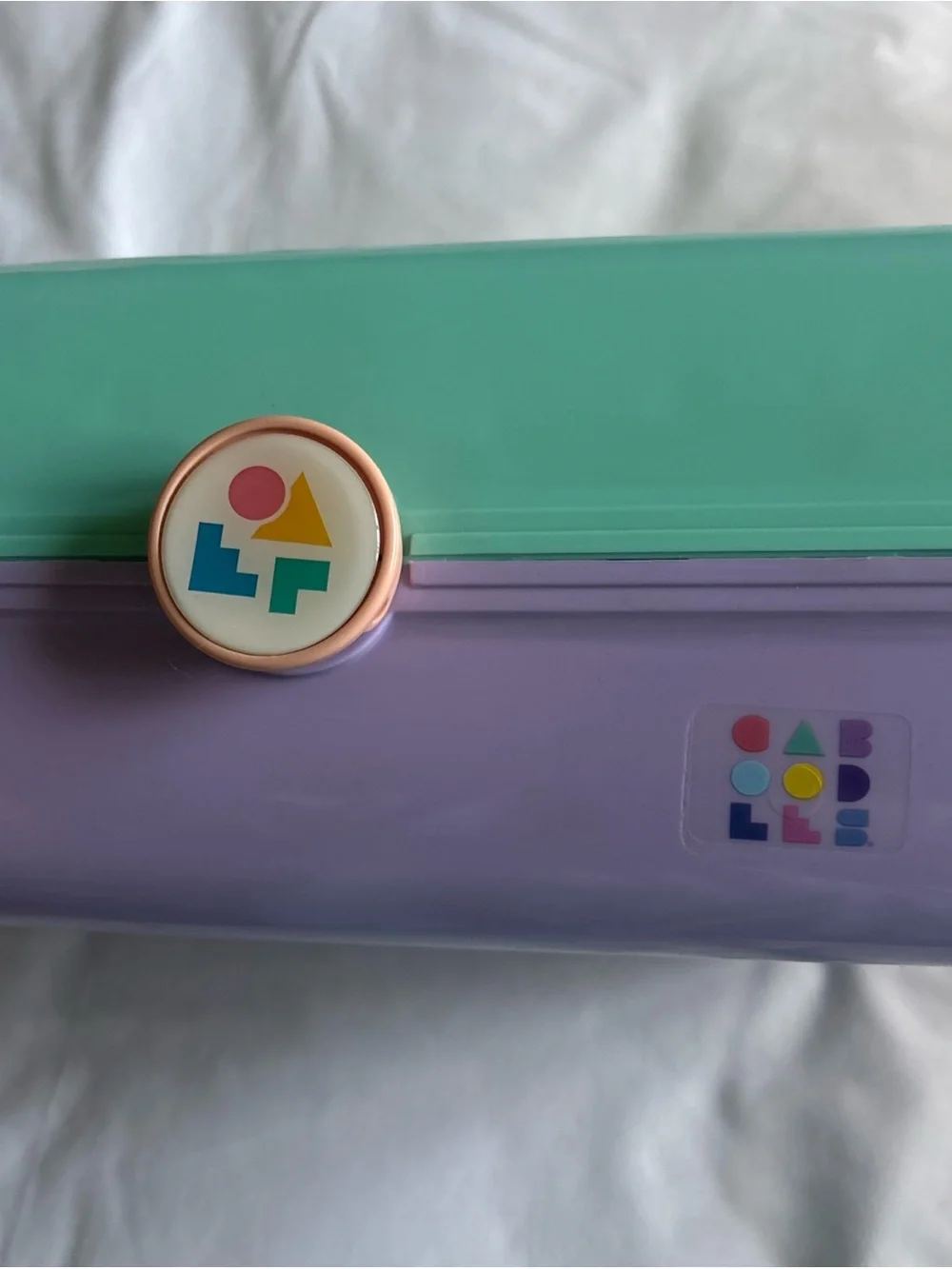 Vintage 90’s Caboodles of California Teal & Purple Makeup Box Case. Made in USA